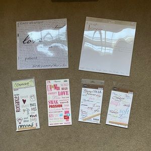 LOVE Layovers Vellum Pages & Love Stickers/Transfers